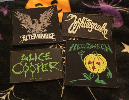 Metal rock sew patch - rock,