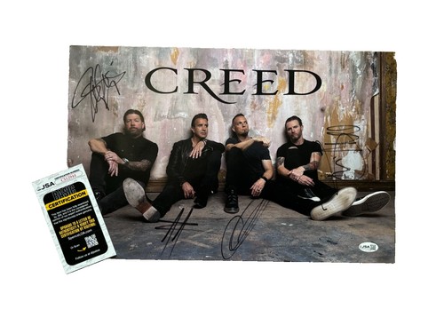 Creed signed poster band jsa - poster,